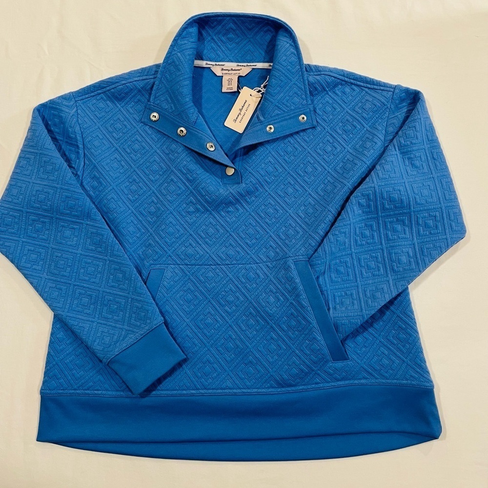 Tommy Bahama | NWT | Everyday Active Quilted Pullover | Blue | Small - Picture 3 of 9